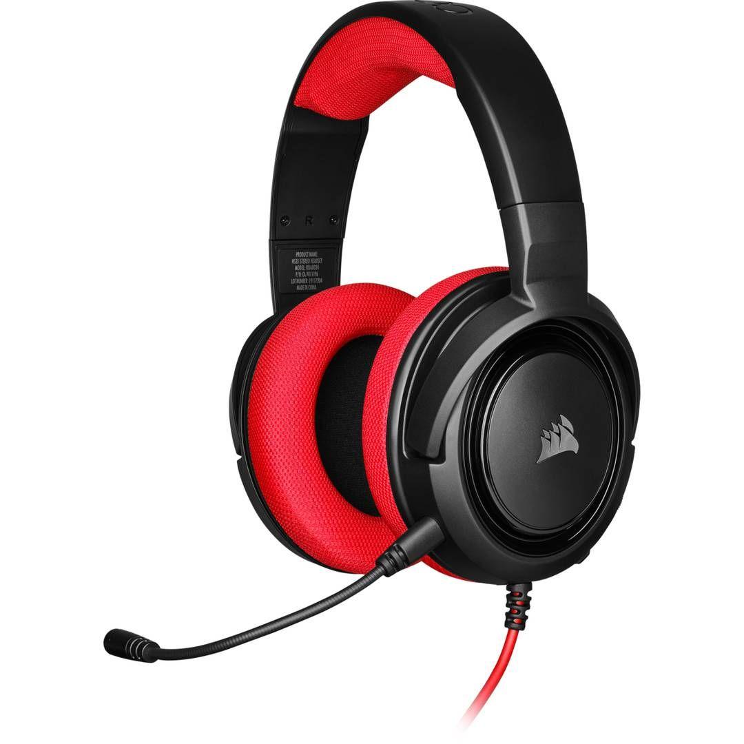 Audífonos Alámbricos Gaming CORSAIR HS35 Negro y Rojo-1