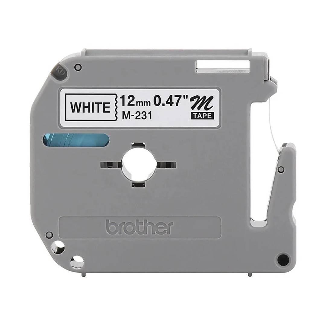 Cinta Etiqueta Blanca Brother M231 - Texto Negro-2