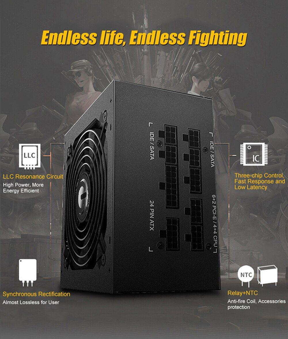 Fuente de Poder Hunters Gaming G7 80+ Gold 750W-2