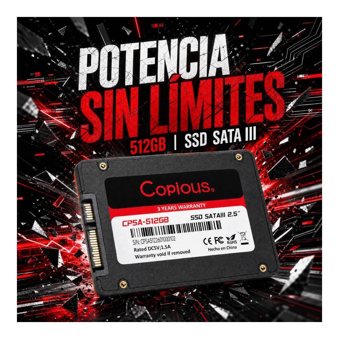 Disco Duro SSD Copius 512 GB 2,5in SATA III 6Gb/s-2