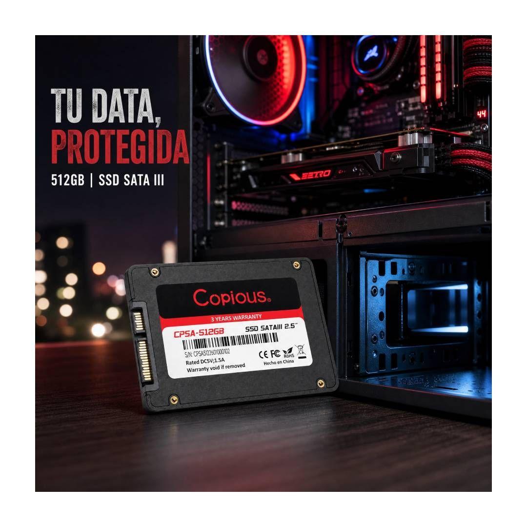 Disco Duro SSD Copius 512 GB 2,5in SATA III 6Gb/s-4