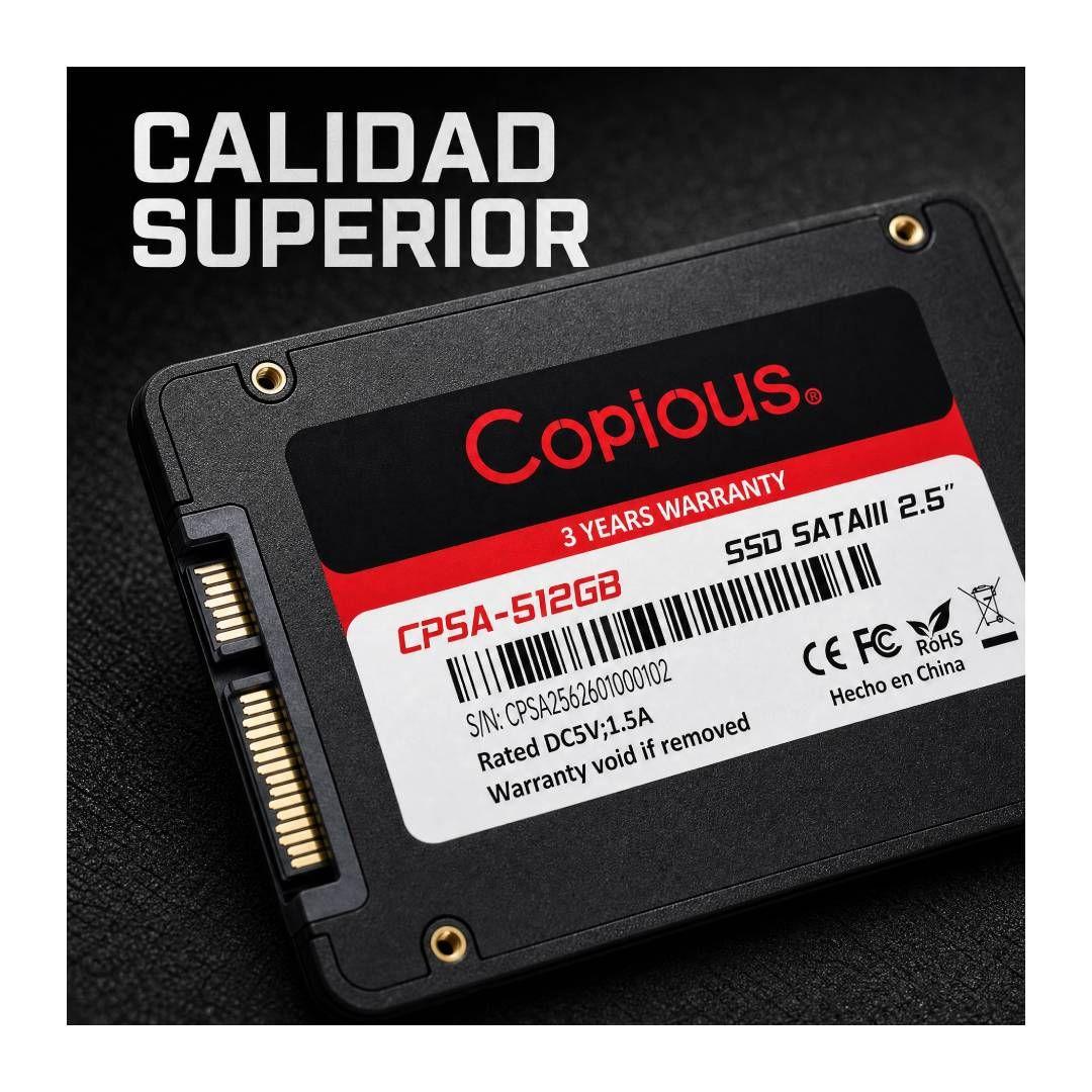 Disco Duro SSD Copius 512 GB 2,5in SATA III 6Gb/s-5