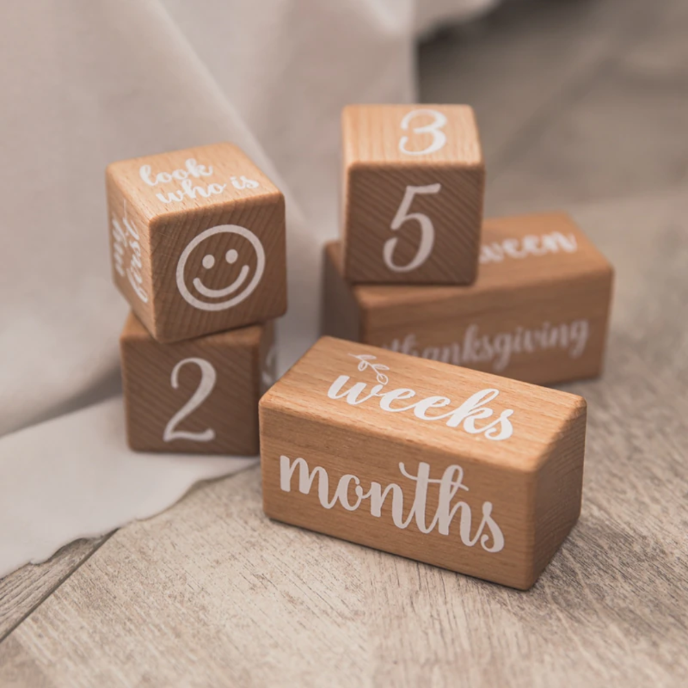 Bloques de Madera para Conmemorar Nacimiento Bebe-3