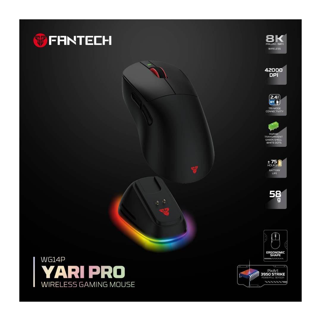Mouse Inalámbrico Fantech WG14P YARI PRO 42.000 DPI Black-6