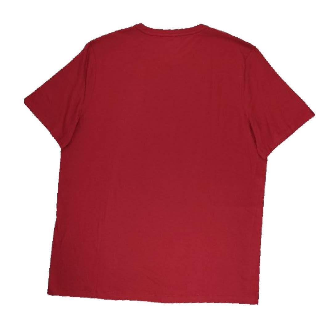 Polera MK Roja Cuello Redondo Letras Blancas Talla L-2