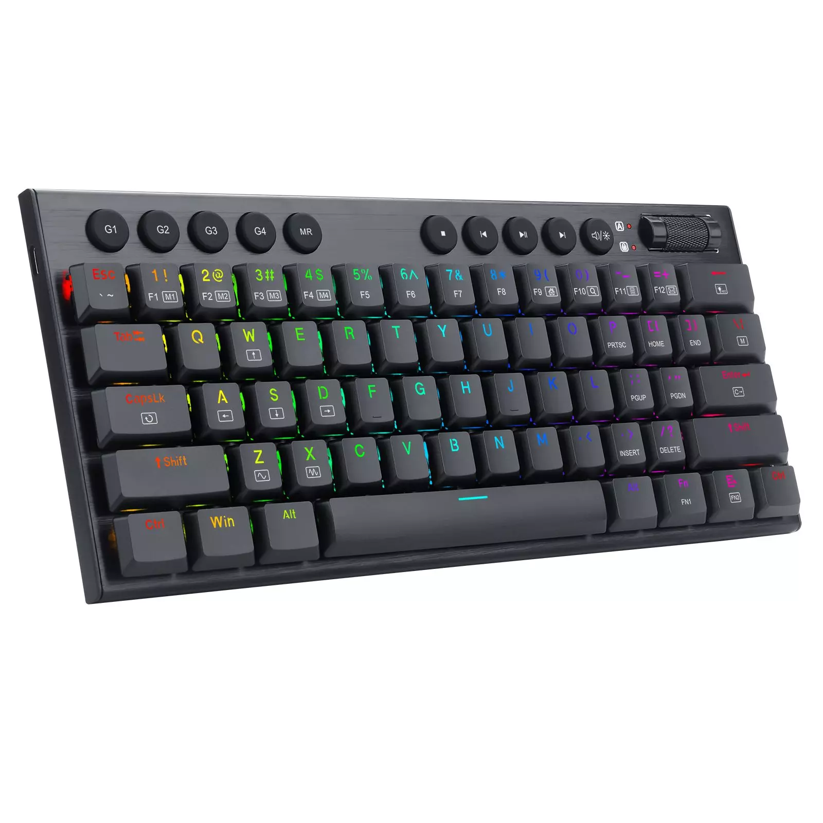 Teclado Horus Mini Cableado Ingles Sw Red RGB K632-1