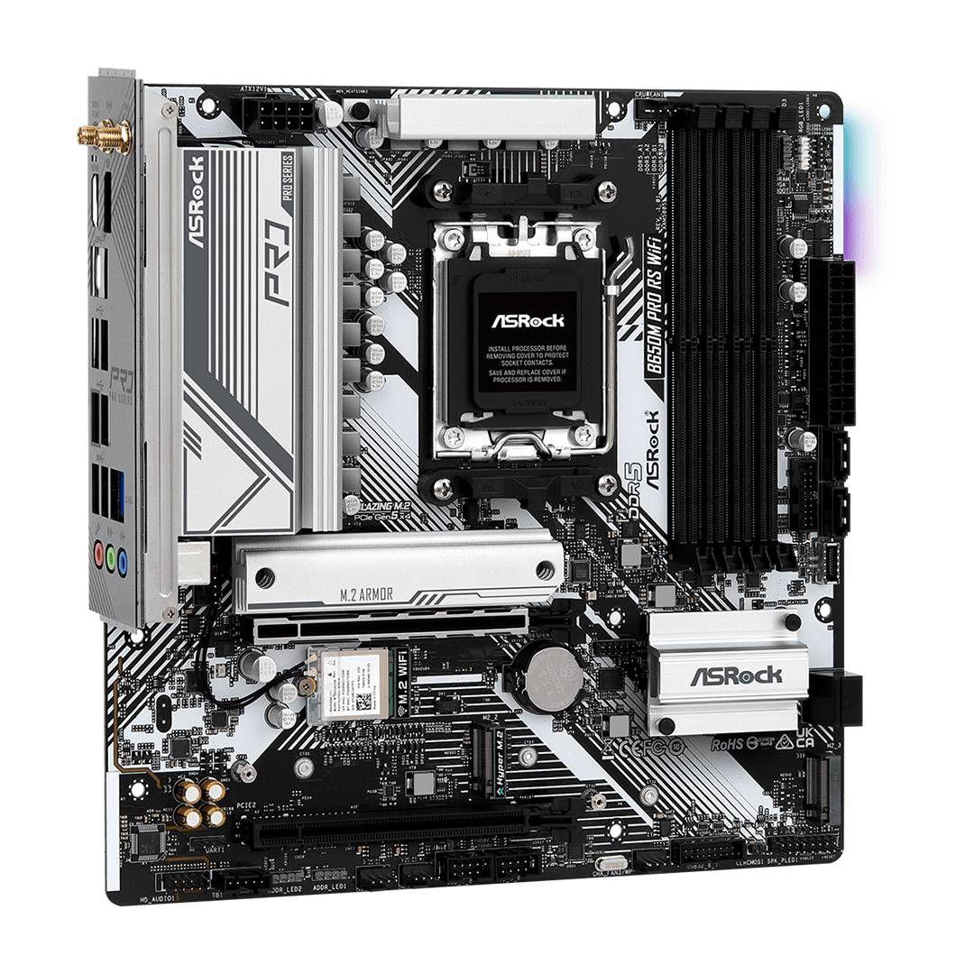 Placa Madre ASRock B650M Pro RS WiFi, mATX, AM5-2