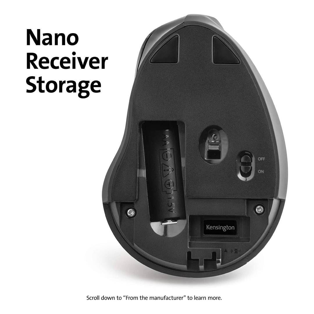 Mouse Vertical Kensington Profit Inalambrico Negro 6 Botones-3