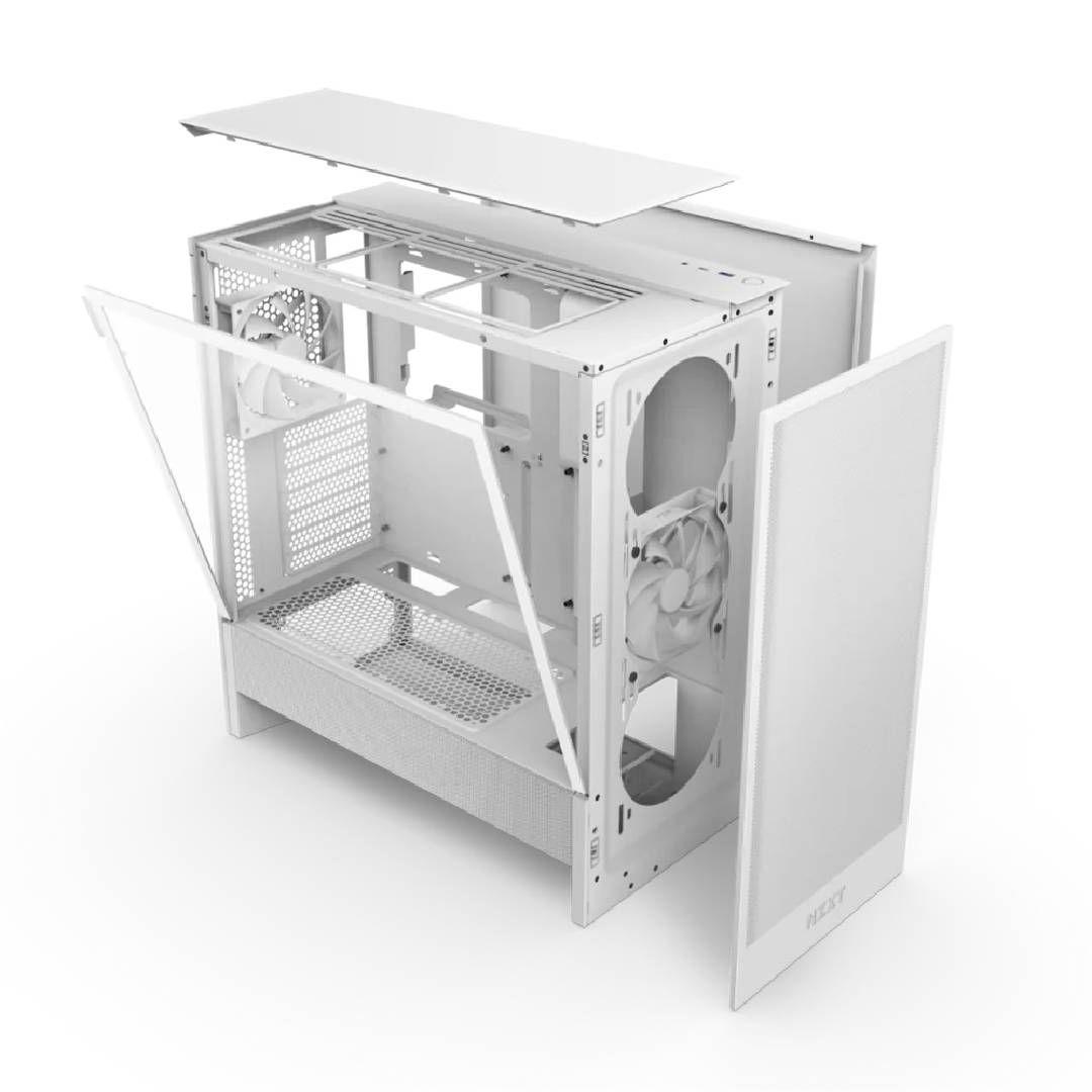 Gabinete NZXT H5 Flow (2024) Compact Mid-Tower ATX White-4
