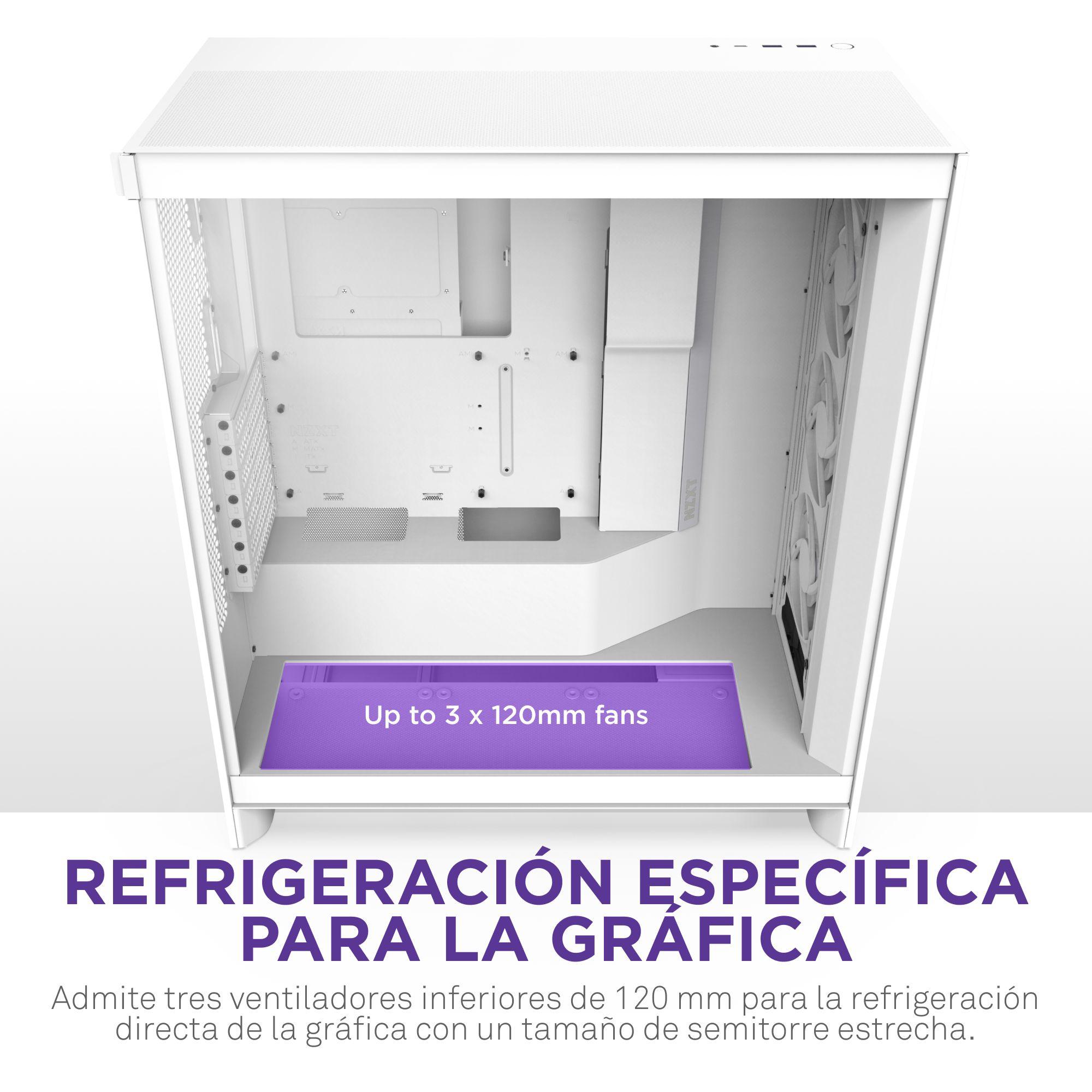 Gabinete NZXT H7 Flow RGB (2024) Mid-Tower Case Blanco-4