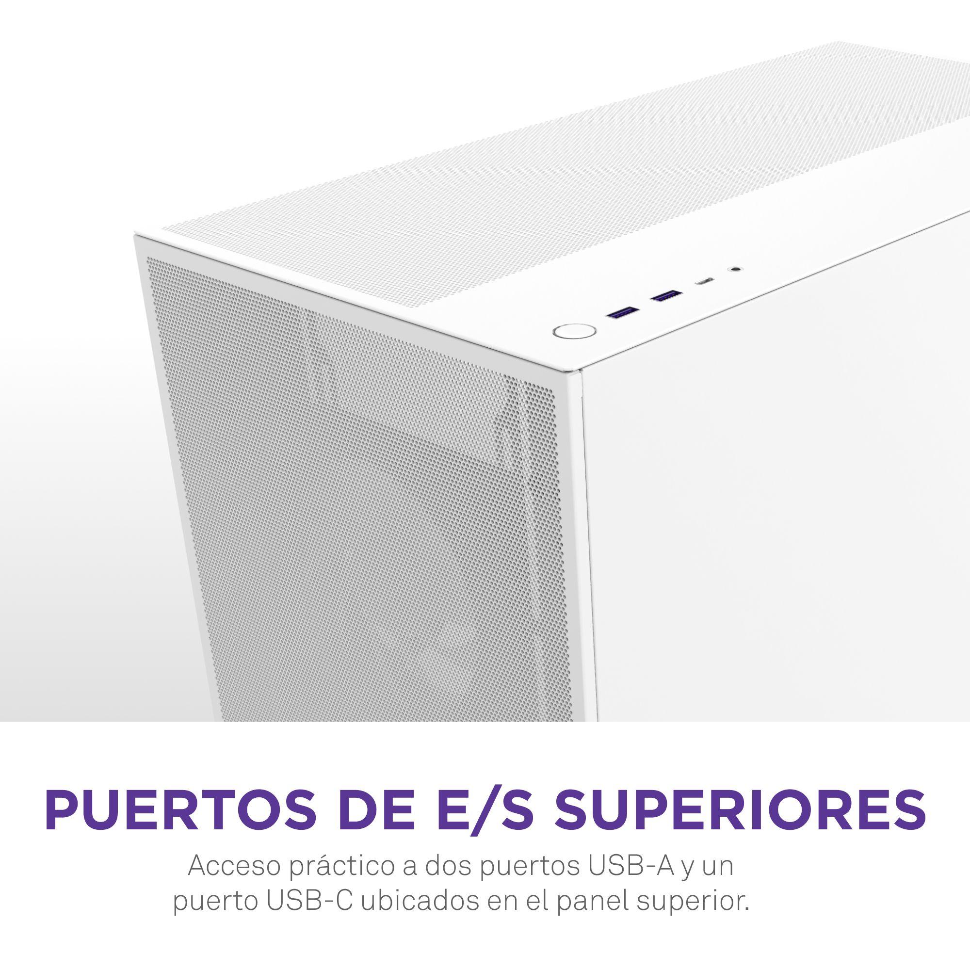 Gabinete NZXT H7 Flow RGB (2024) Mid-Tower Case Blanco-5