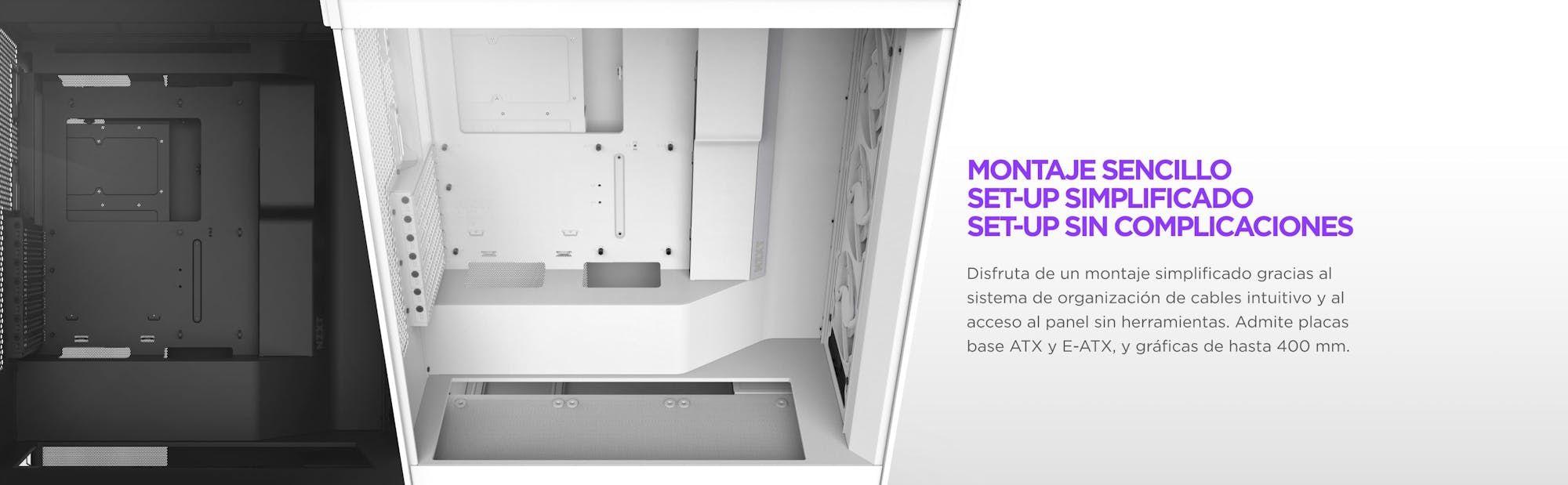 Gabinete NZXT H7 Flow RGB (2024) Mid-Tower Case Blanco-7