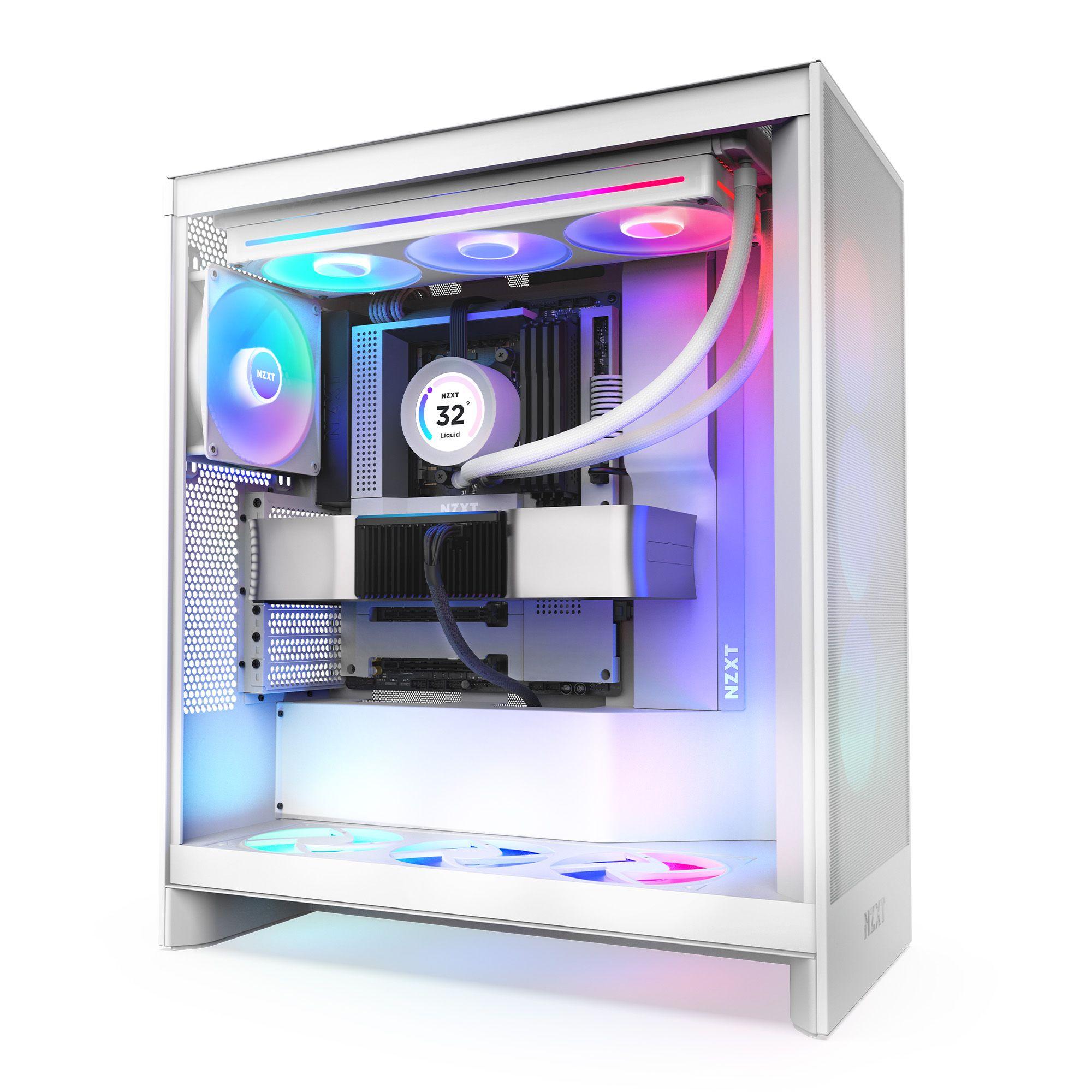 Gabinete NZXT H7 Flow RGB (2024) Mid-Tower Case Blanco-0
