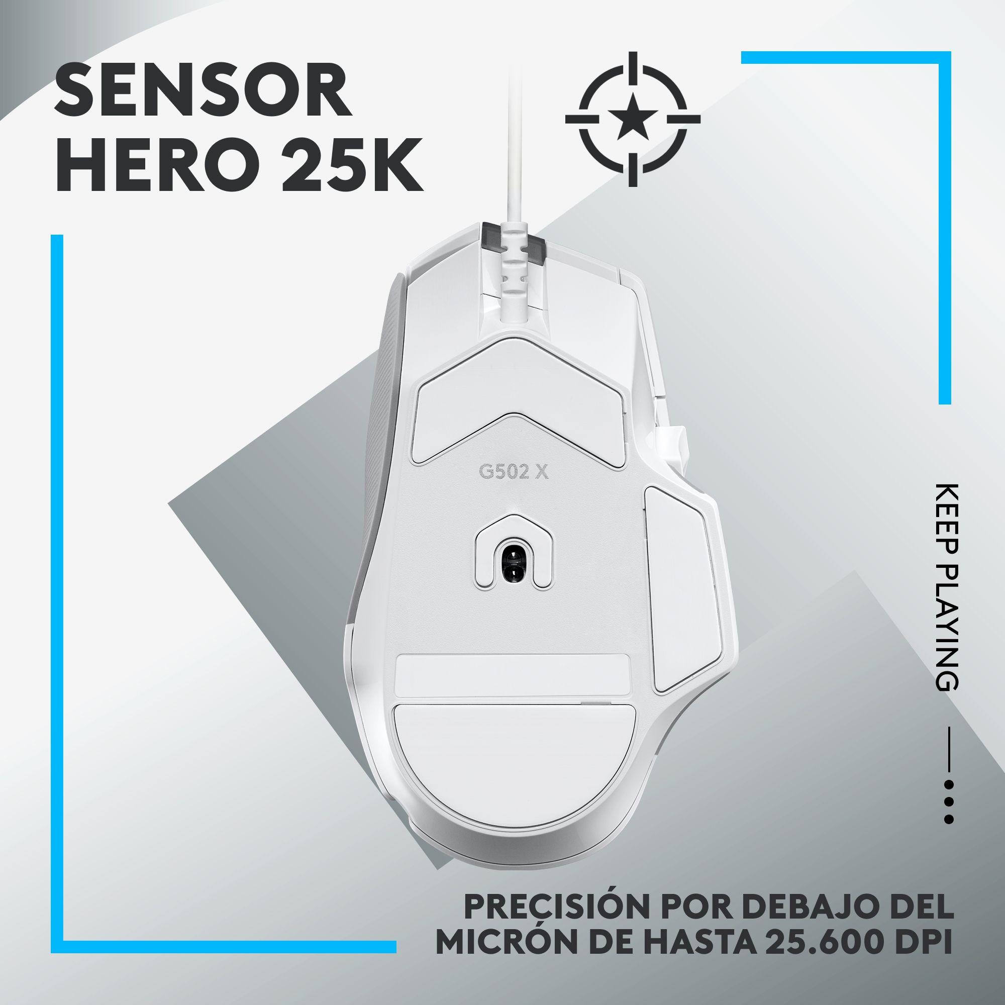 Mouse Logitech G502 X Mouse con Cable Blanco-3