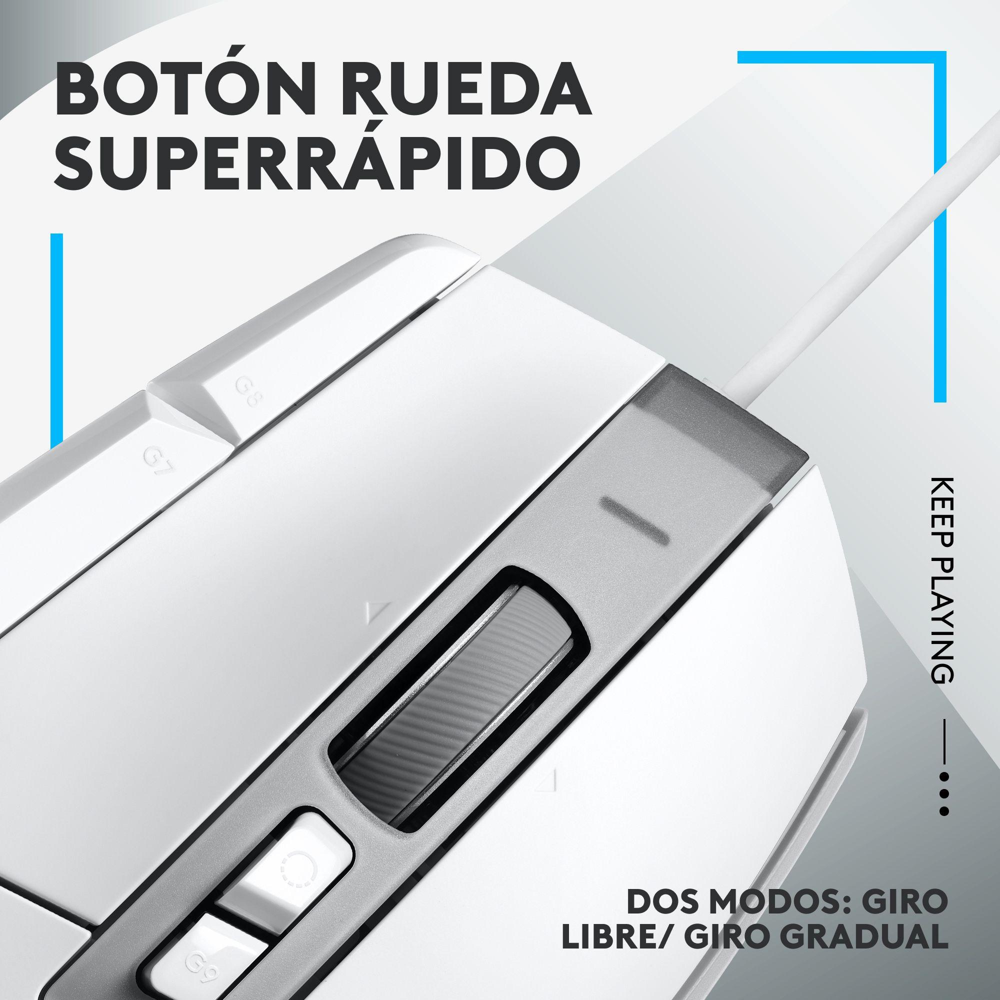 Mouse Logitech G502 X Mouse con Cable Blanco-4