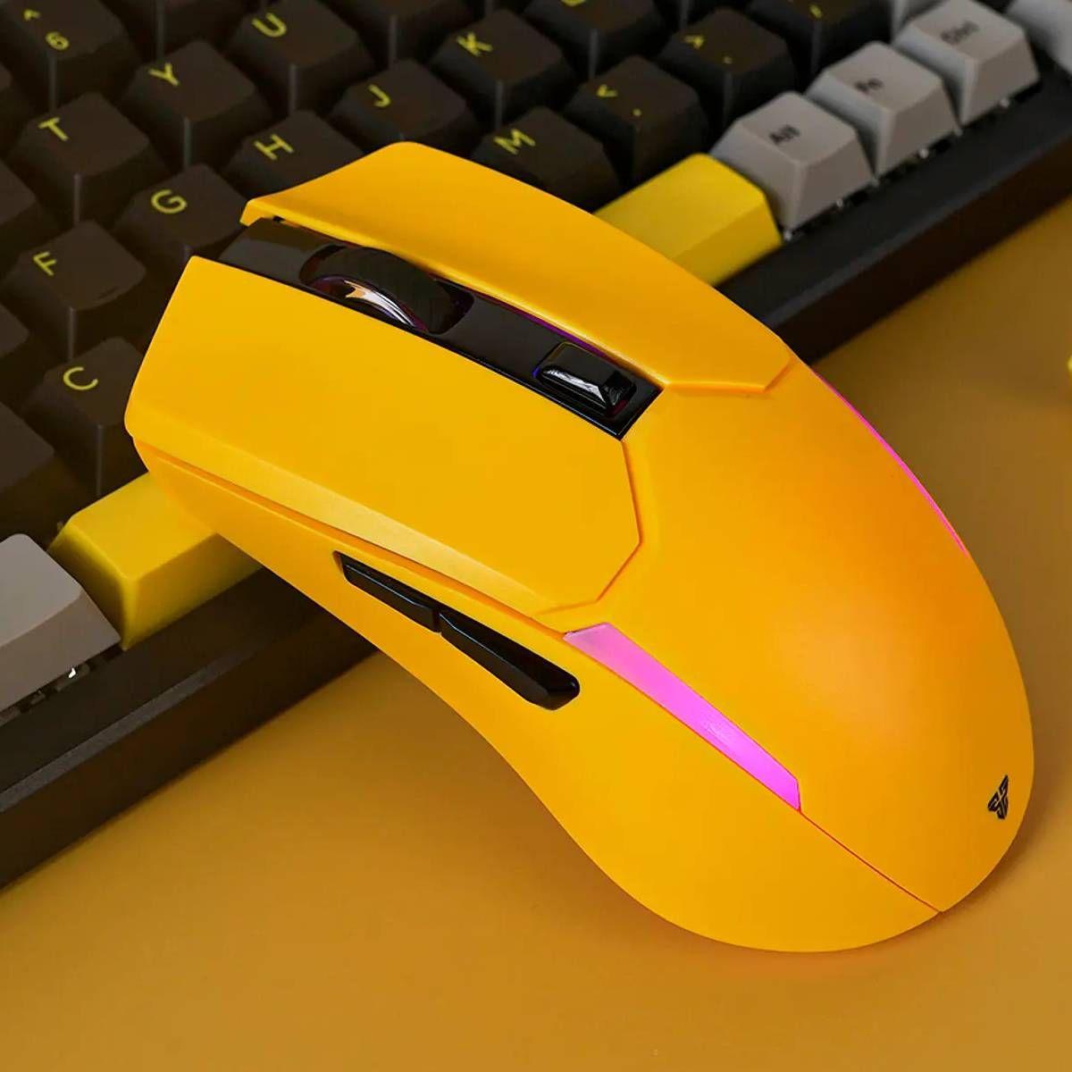 Mouse Inalámbrico Fantech VENOM II WGC2 Yellow Edition-3