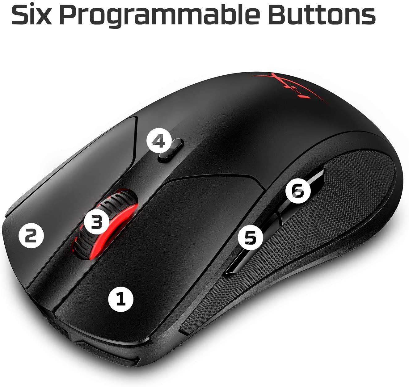 Mouse Gamer HyperX Pulsefire Dart Inalambrico USB-2