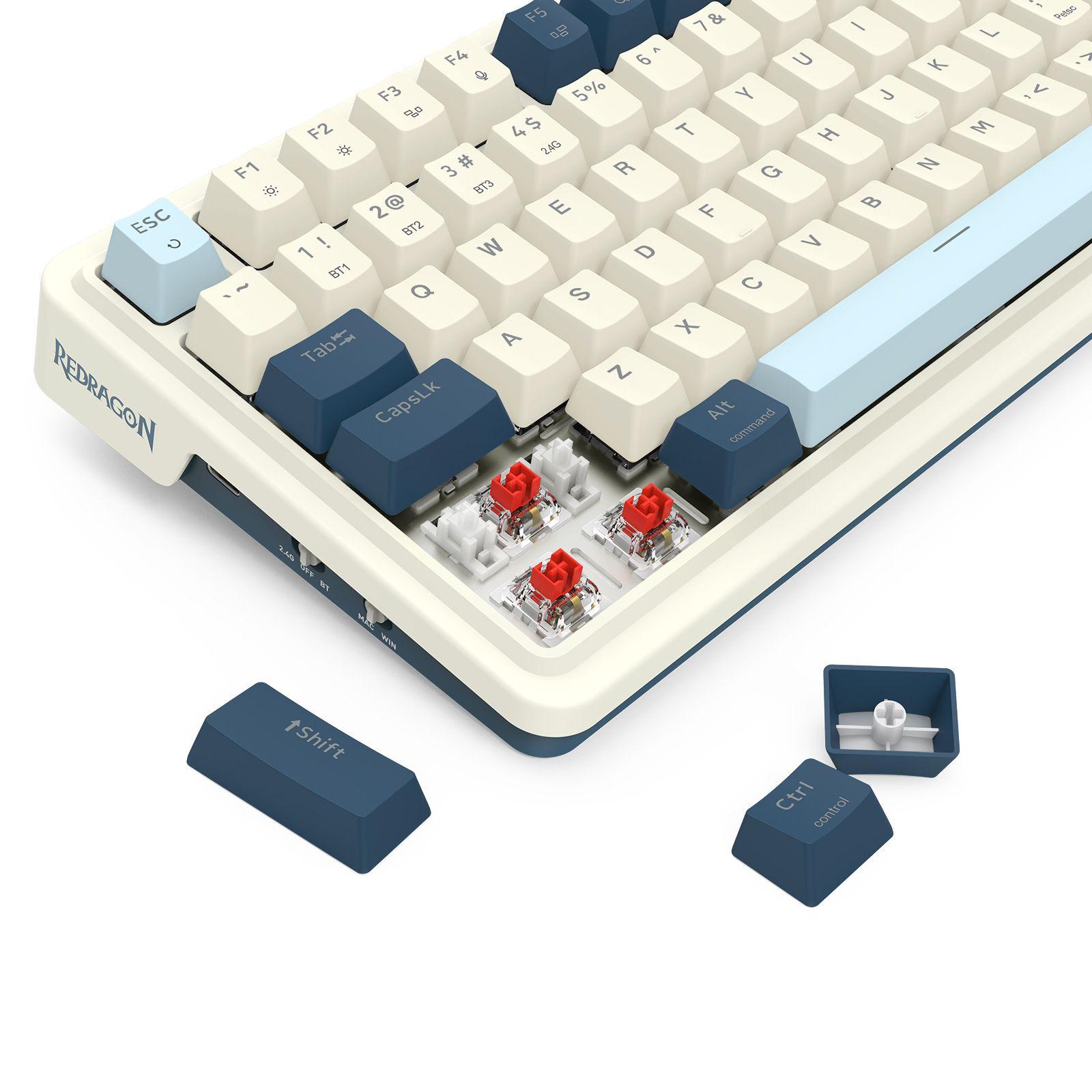 Teclado Redragon Eisa PRO K686SP-RGB-PRO-SP Blanco y Azul-3