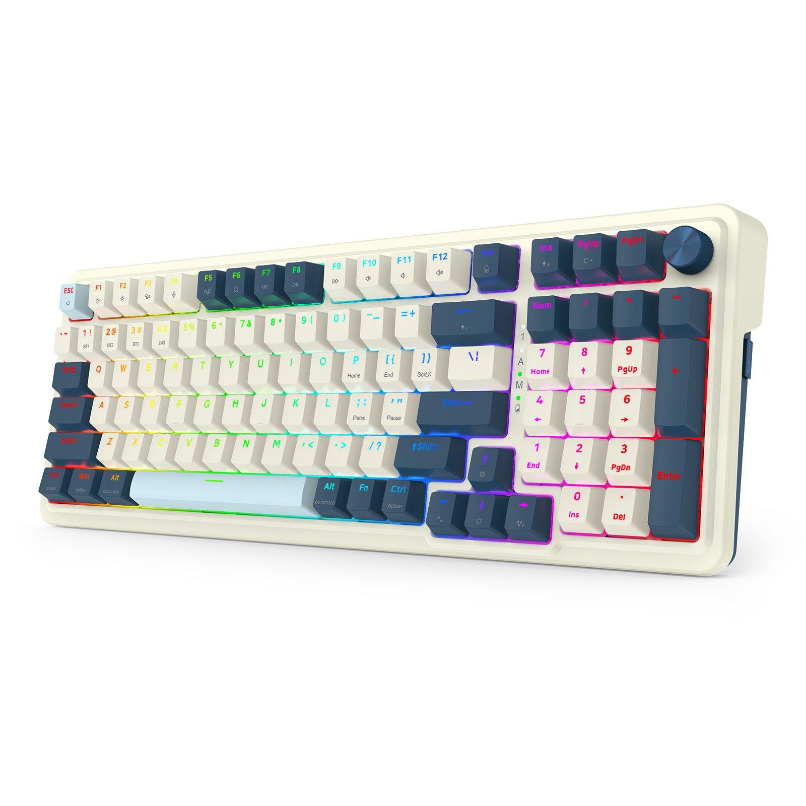 Teclado Redragon Eisa PRO K686SP-RGB-PRO-SP Blanco y Azul-6