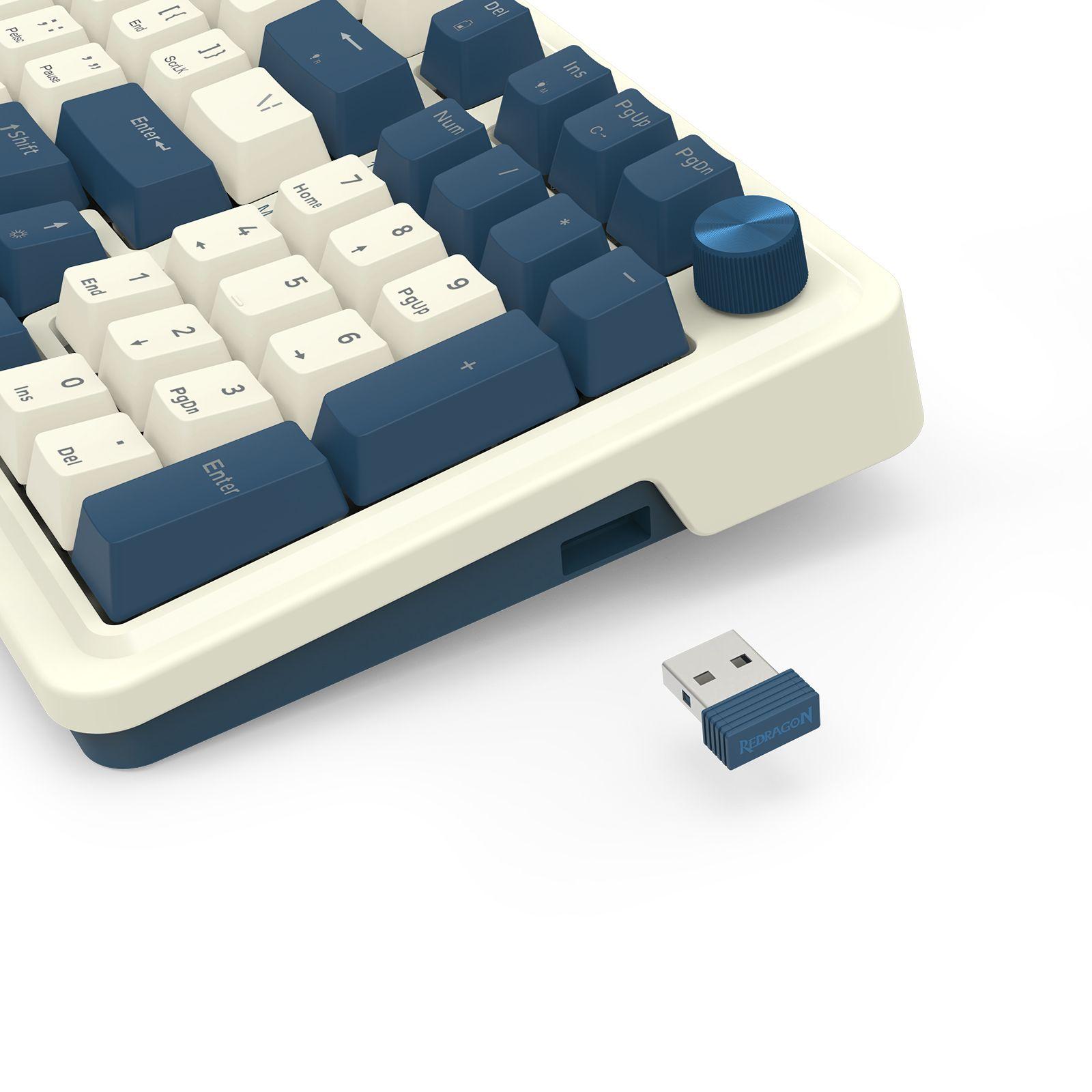 Teclado Redragon Eisa PRO K686SP-RGB-PRO-SP Blanco y Azul-8