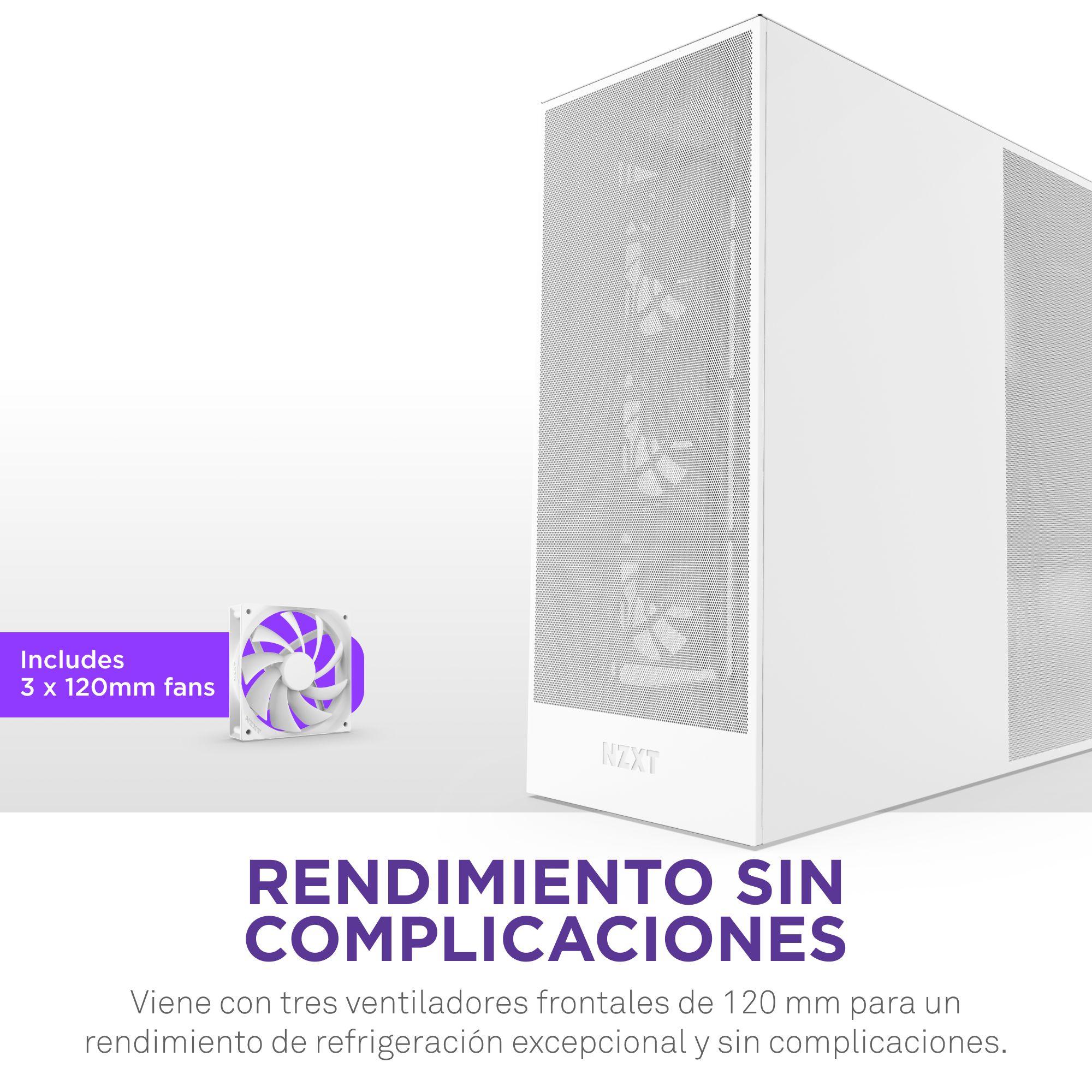 Gabinete NZXT H7 Flow (2024) Mid-Tower Case Blanco-1
