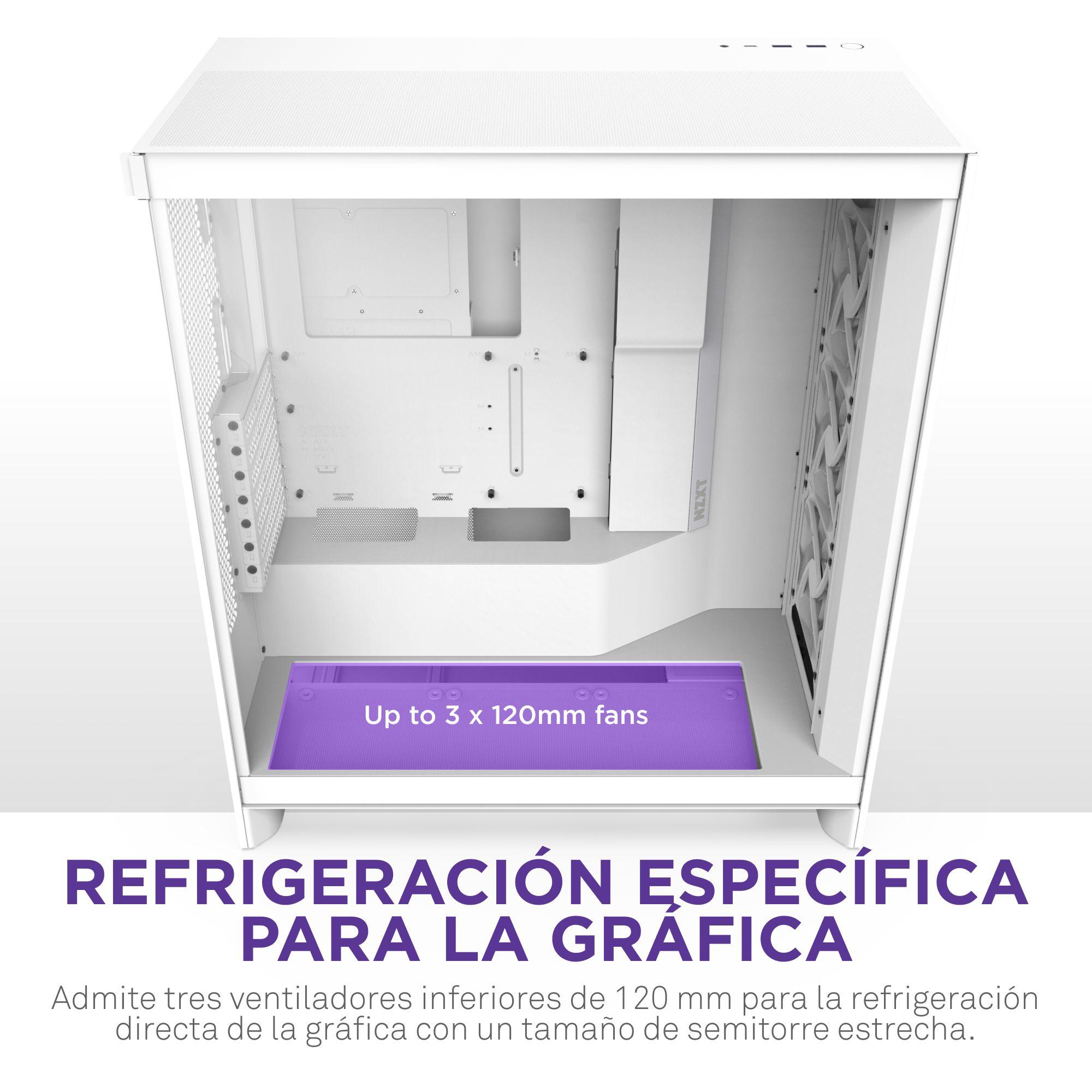 Gabinete NZXT H7 Flow (2024) Mid-Tower Case Blanco-4