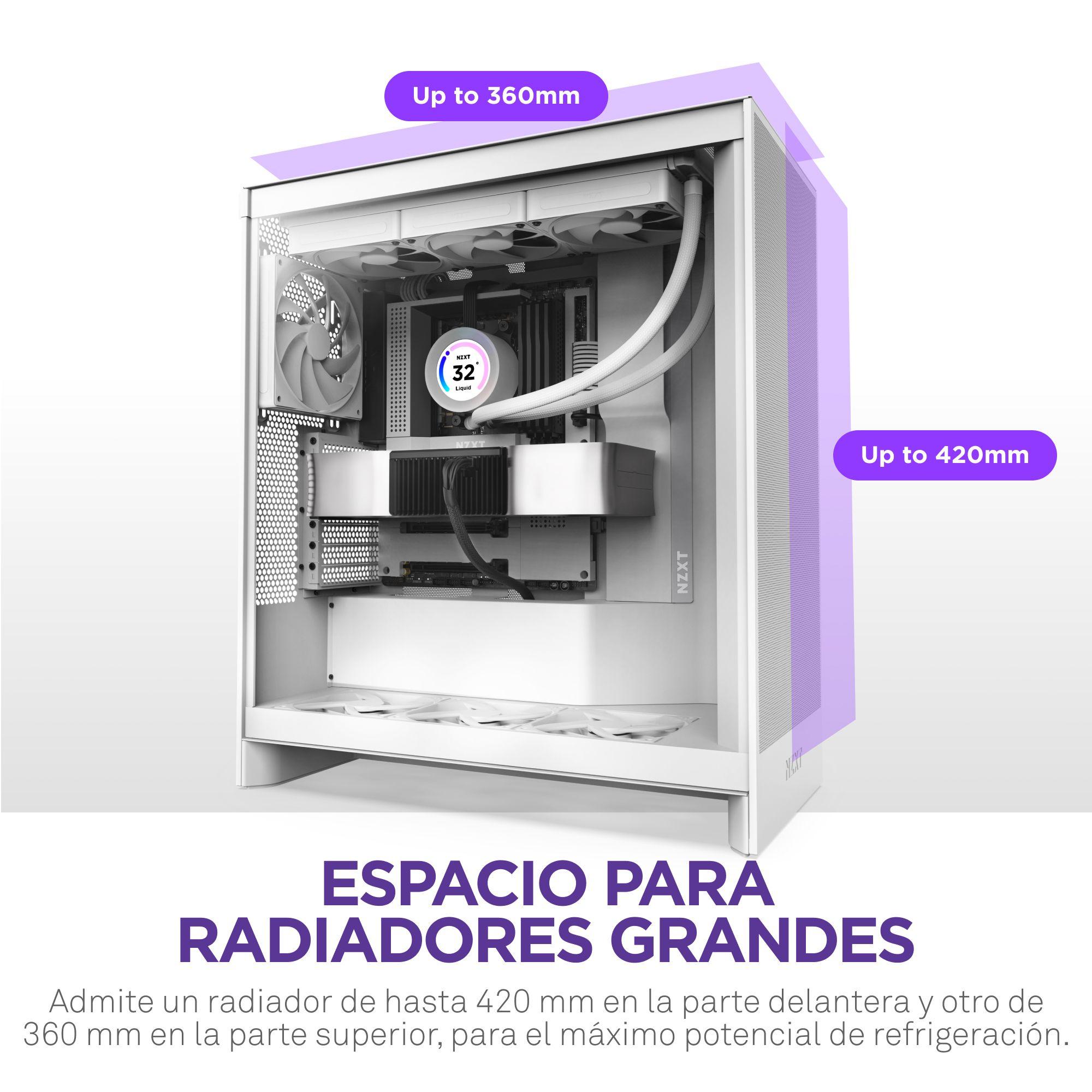 Gabinete NZXT H7 Flow (2024) Mid-Tower Case Blanco-5