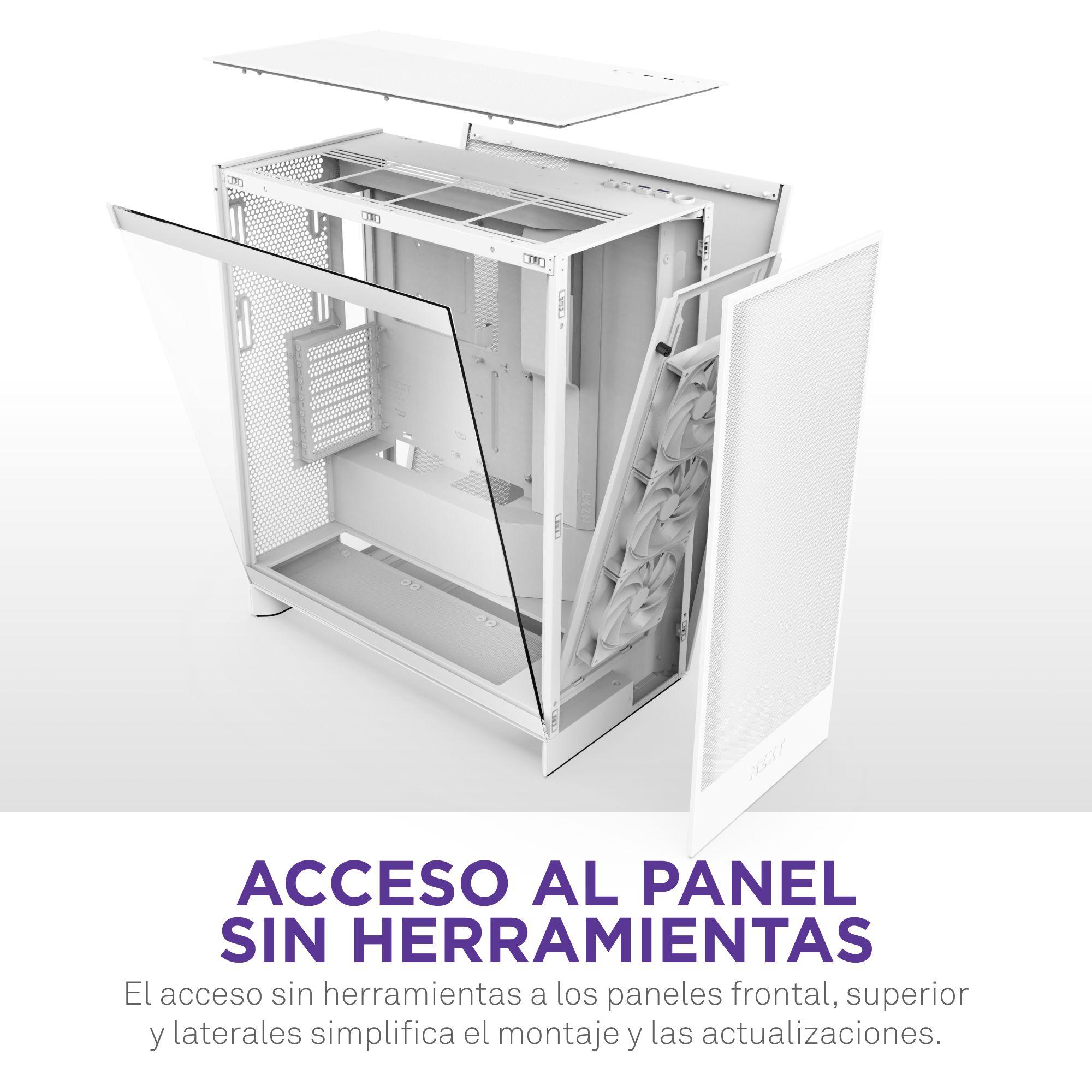 Gabinete NZXT H7 Flow (2024) Mid-Tower Case Blanco-6