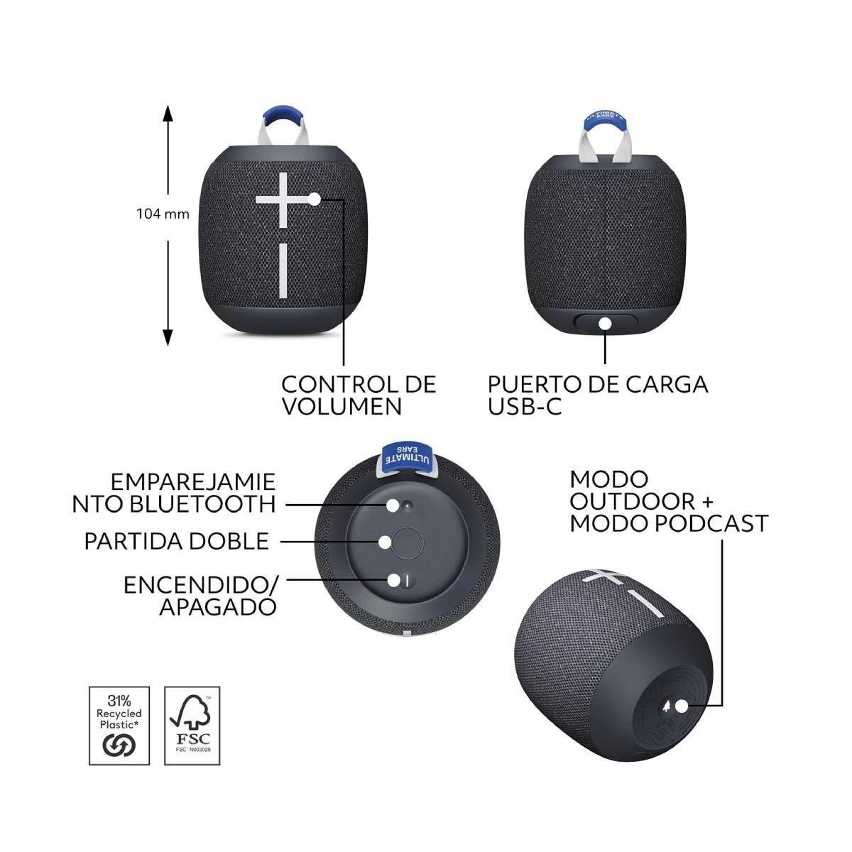 Parlante Logitech Wonderboom 4 BLACK-3