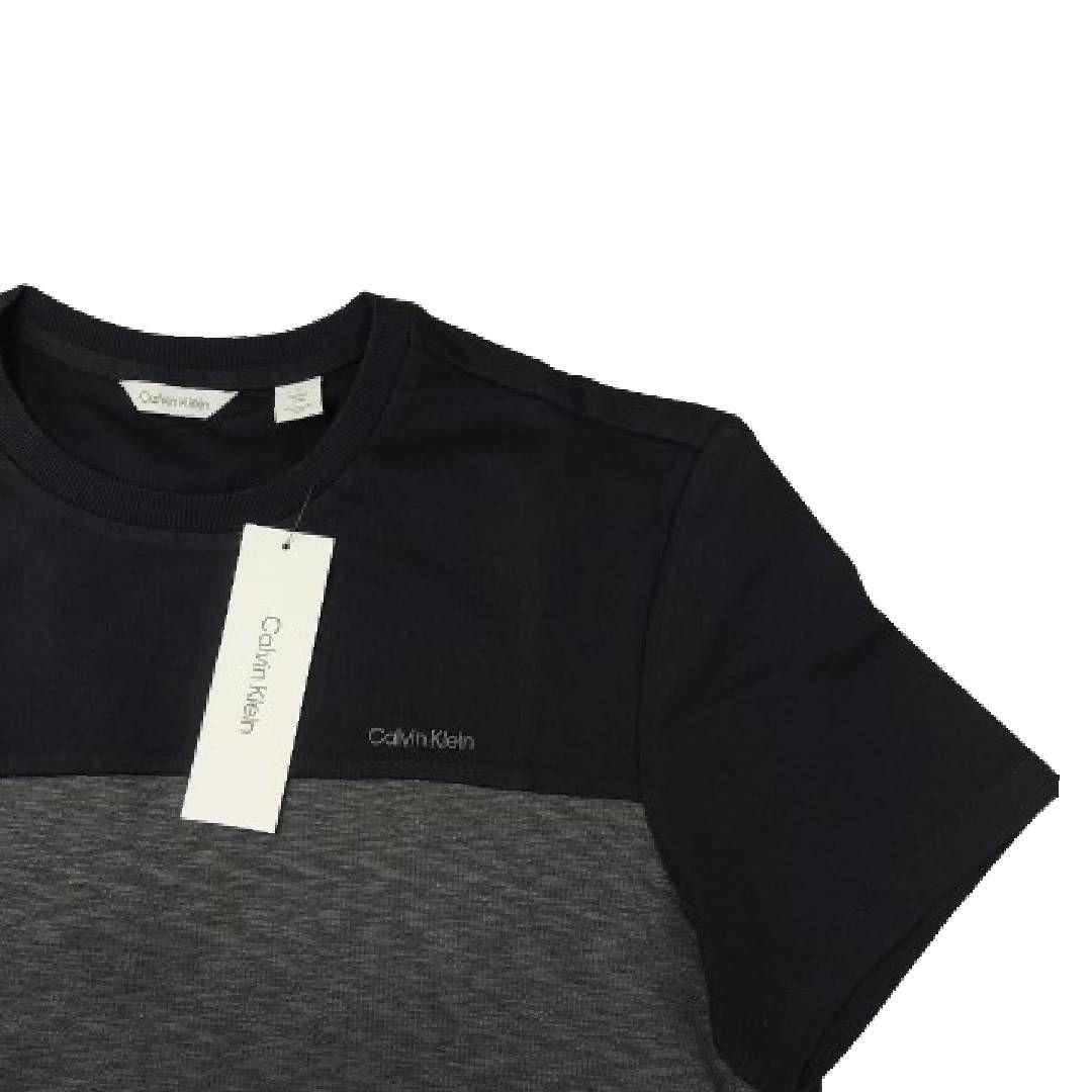 Polera CK Negra/gris Oscuro Cuello Redondo Talla M-2