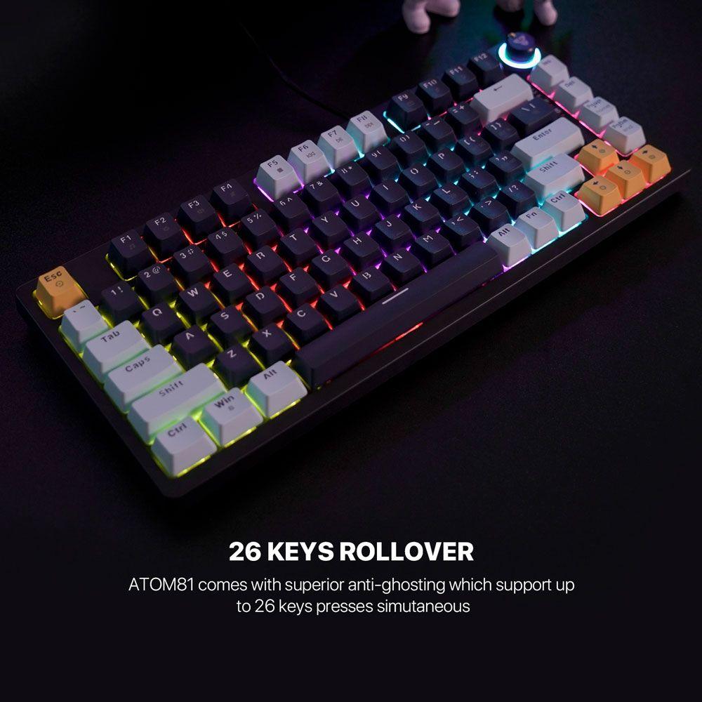 Teclado Fantech MK875V2 ATOM81 Mizu Edition SkyBlue Sw. Blue-2