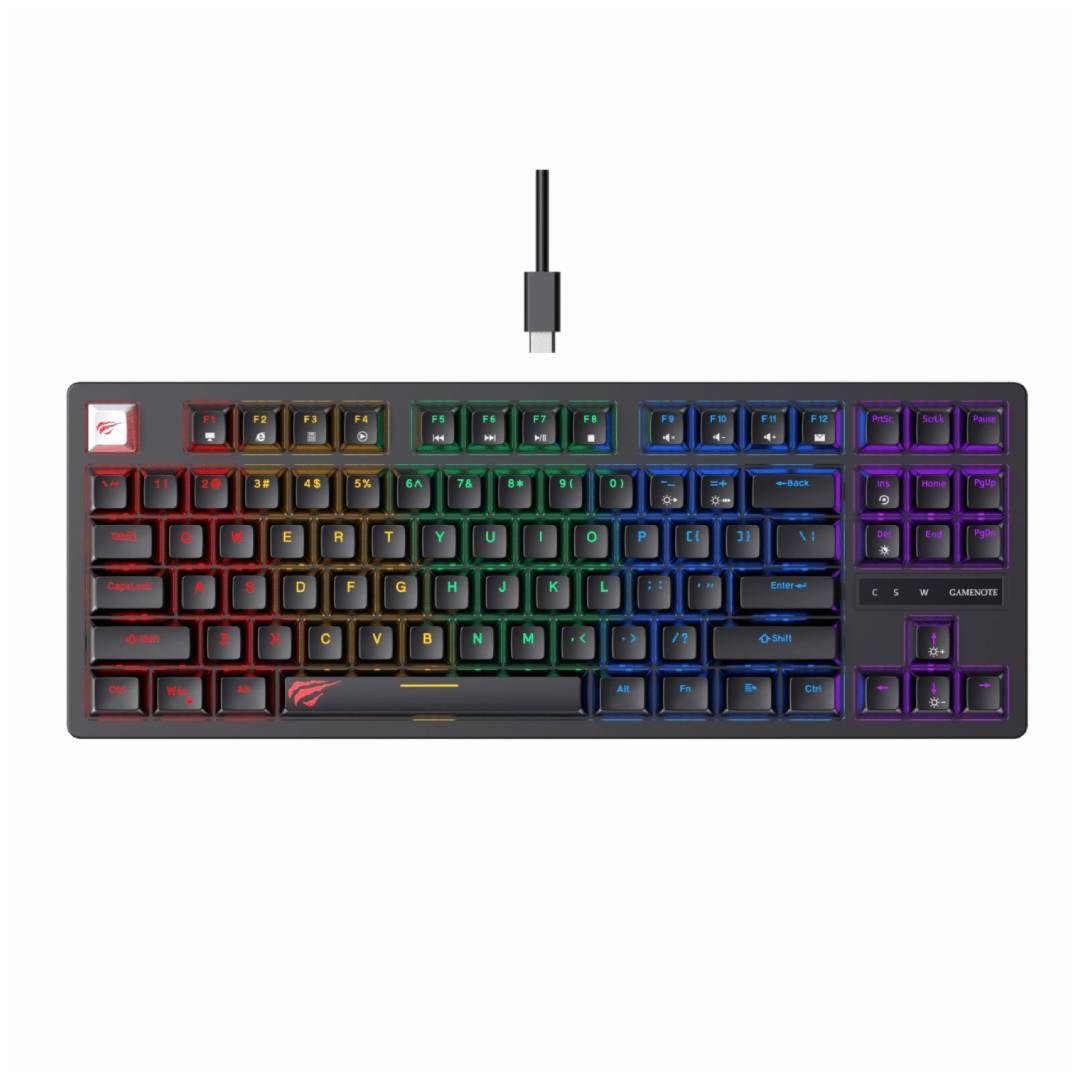 Teclado Gamer Mecánico RGB Havit KB892L, Negro-0