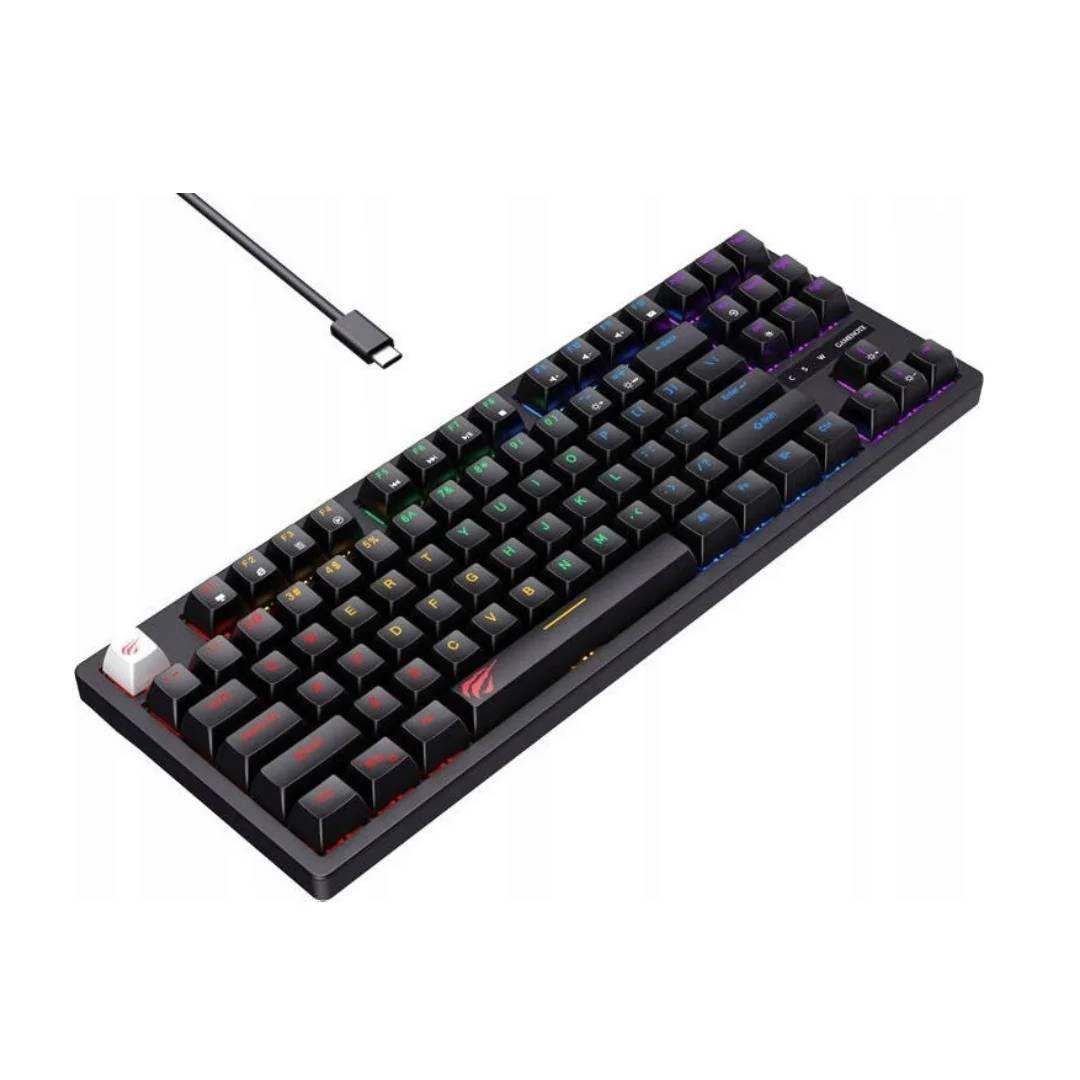 Teclado Gamer Mecánico RGB Havit KB892L, Negro-1