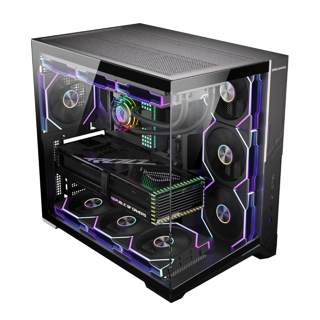 Gabinete Gamer ESGAMING ZERO MAX-BK, ATX-3