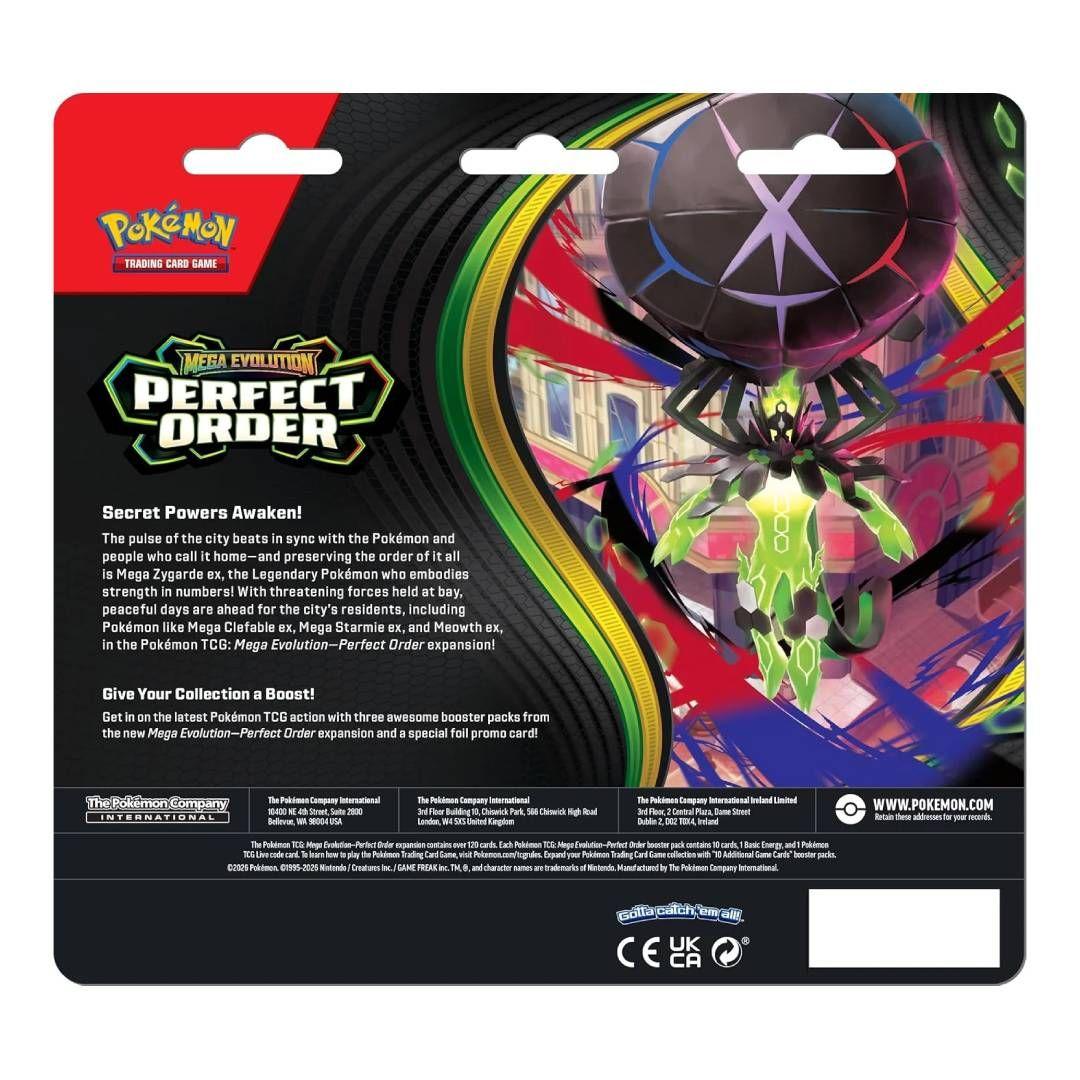 Pokemon TCG: Mega Evolution Perfect Order 3-Pack Blister-2