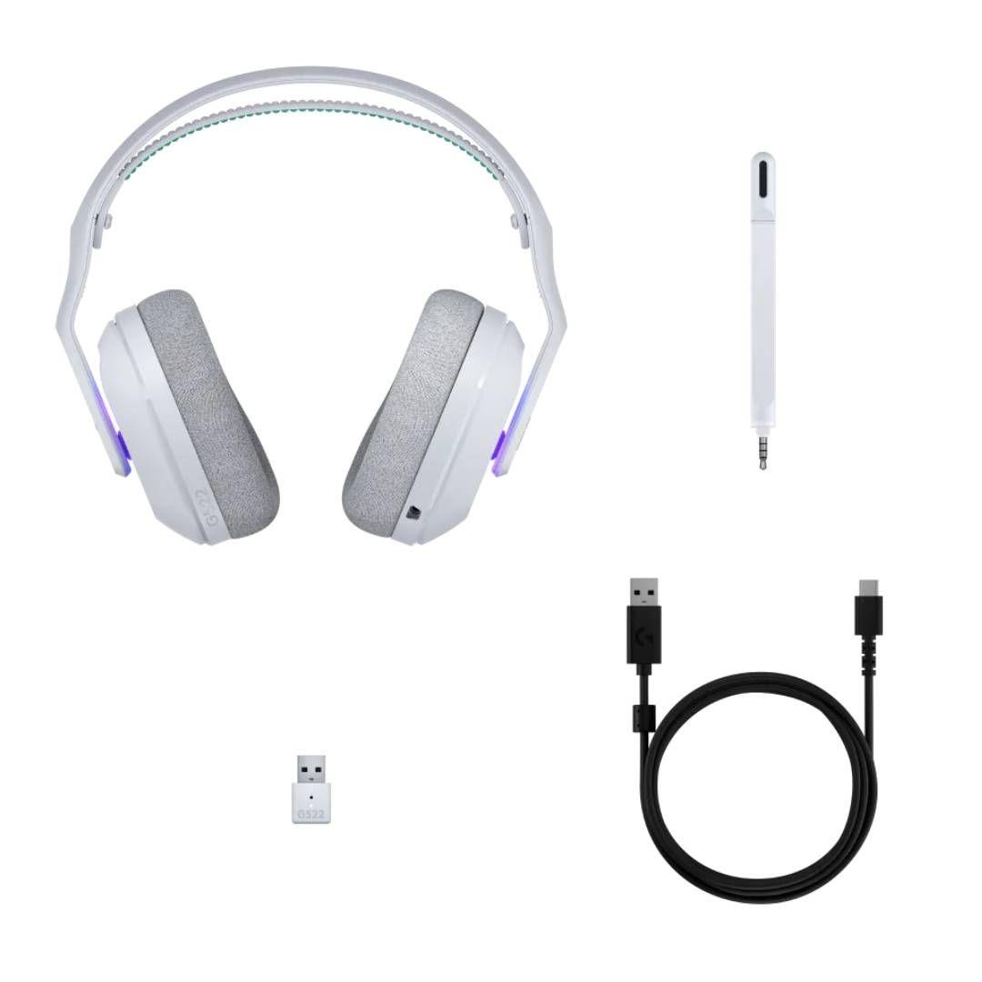Audifonos Inalambricos Logitech G522 Lightspeed Blanco-7