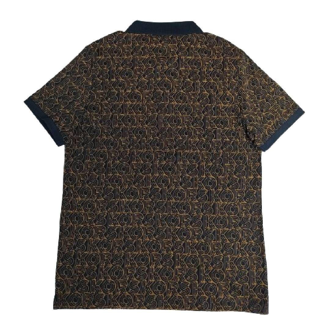 Polera MK Negra Con Cuello Y Letras Café Talla M-1