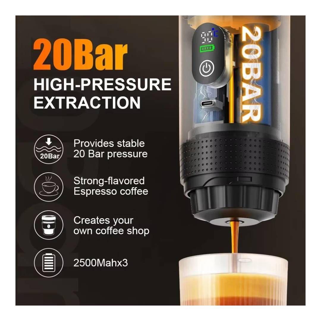 Cafetera Portátil DENOKIN para Auto y Camping 3 en 1-6