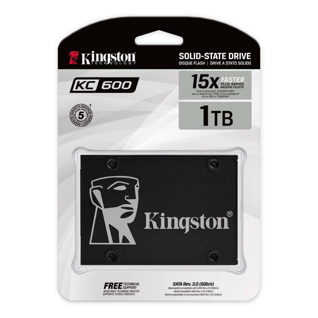 Disco Duro SSD Kingston KC600 1TB, SATA 2.5-2