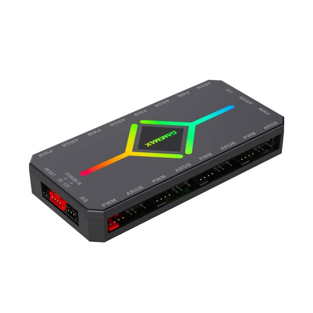 Hub Controlador Gamemax V4.0 ARGB+PWM Negro-0
