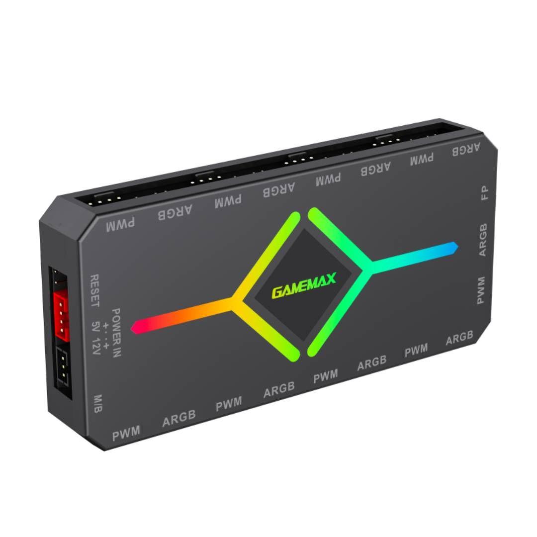 Hub Controlador Gamemax V4.0 ARGB+PWM Negro-2