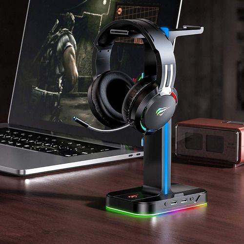 Soporte Stand Base Audifonos Gamer Luces Rgb Entrada Usb 2.0-4