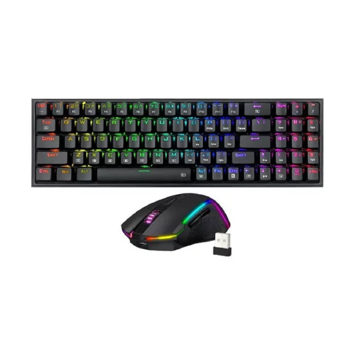 Kit Mouse y Teclado Redragon Pollut + Trident S136 Wireless-0