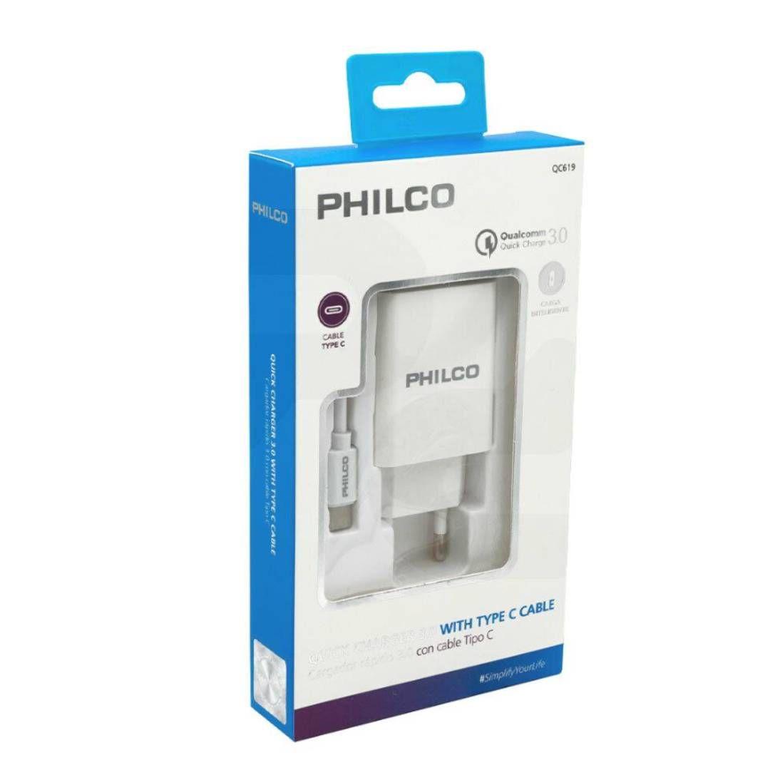 Cargador Usb Con Cable Tipo C QC619 Philco-0