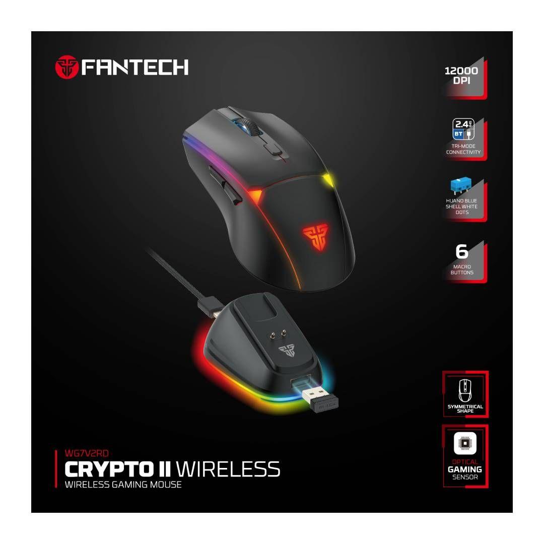 Mouse Inalámbrico Fantech WG7V2RD CRYPTO II 12.000 DPI Black-5
