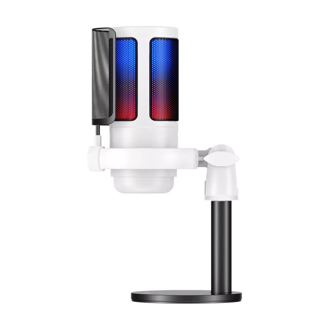 Microfono de Consensador Havit GK50W RGB, USB Blanco-2