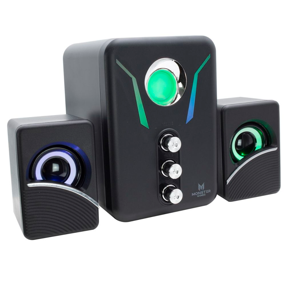 Parlante Subwoofer Monster Games Firing 2.1 USB RGB-0