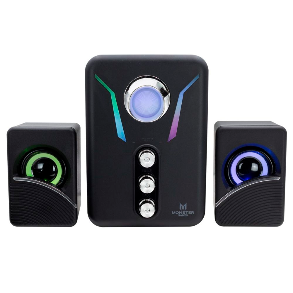 Parlante Subwoofer Monster Games Firing 2.1 USB RGB-1
