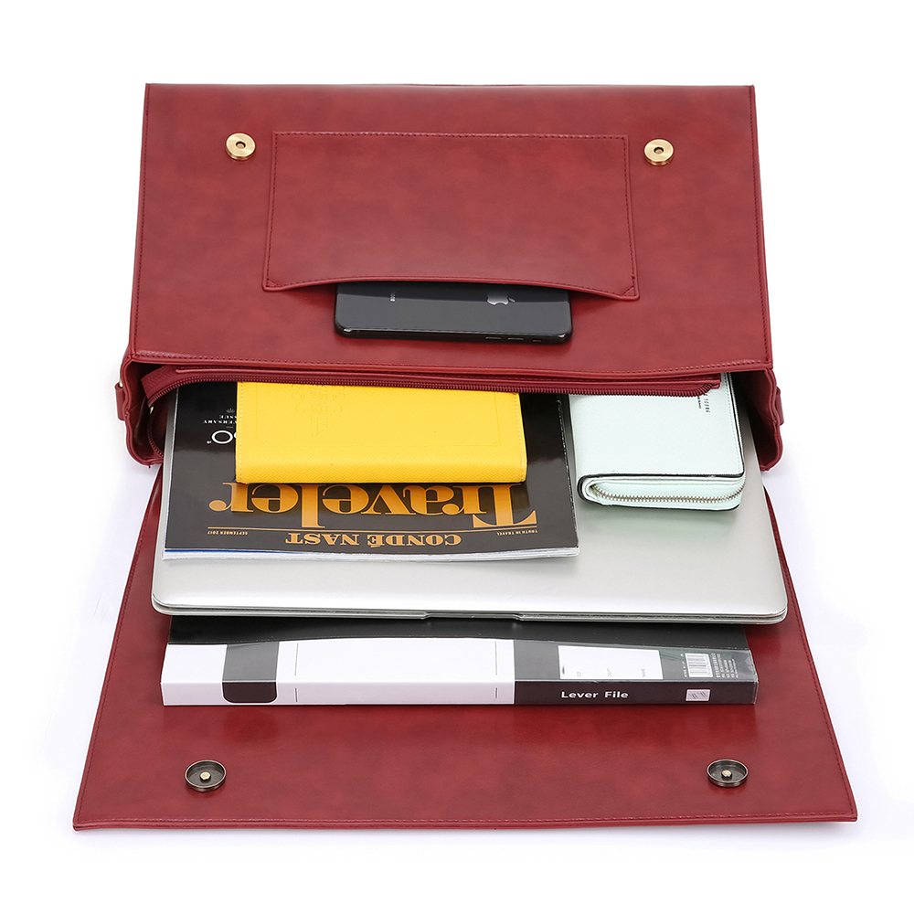 Ecosusi Maletín BOW para laptop 15.6" - Burdeo-2