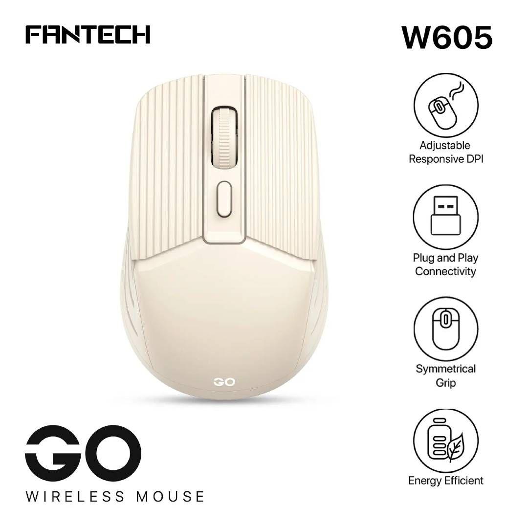 Mouse Inalámbrico Fantech W605 GO Beige-4